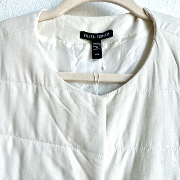 NWT Ellen Fisher Fuji Silk Quilted Jacket Size M - Picture 3 of 14